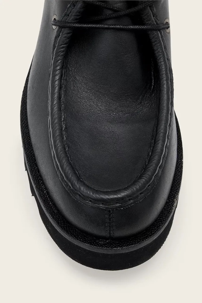 Poltopánky pánske kožené Skiff Apron Shoe AllSaints čierna M014FE