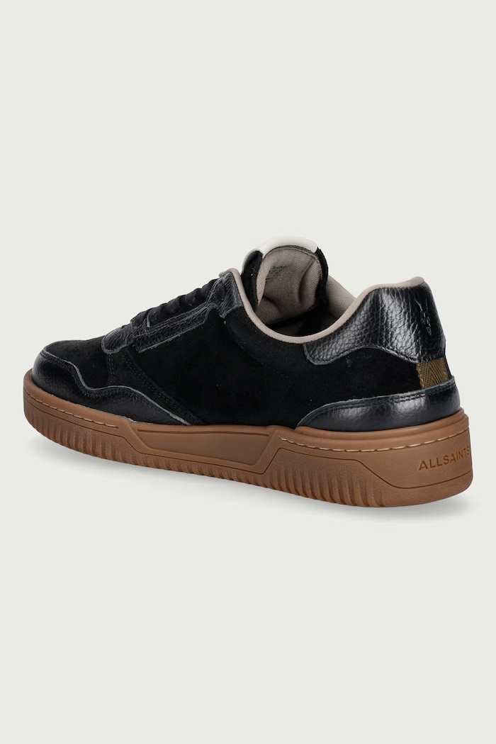 Obuwie AllSaints Regan Low Top sneakersy męskie zamszowe M031FF.BLK czarny
