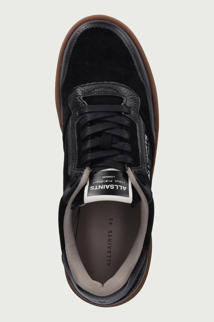 Regan Low Top sneakersy męskie zamszowe AllSaints M031FF.BLK czarny