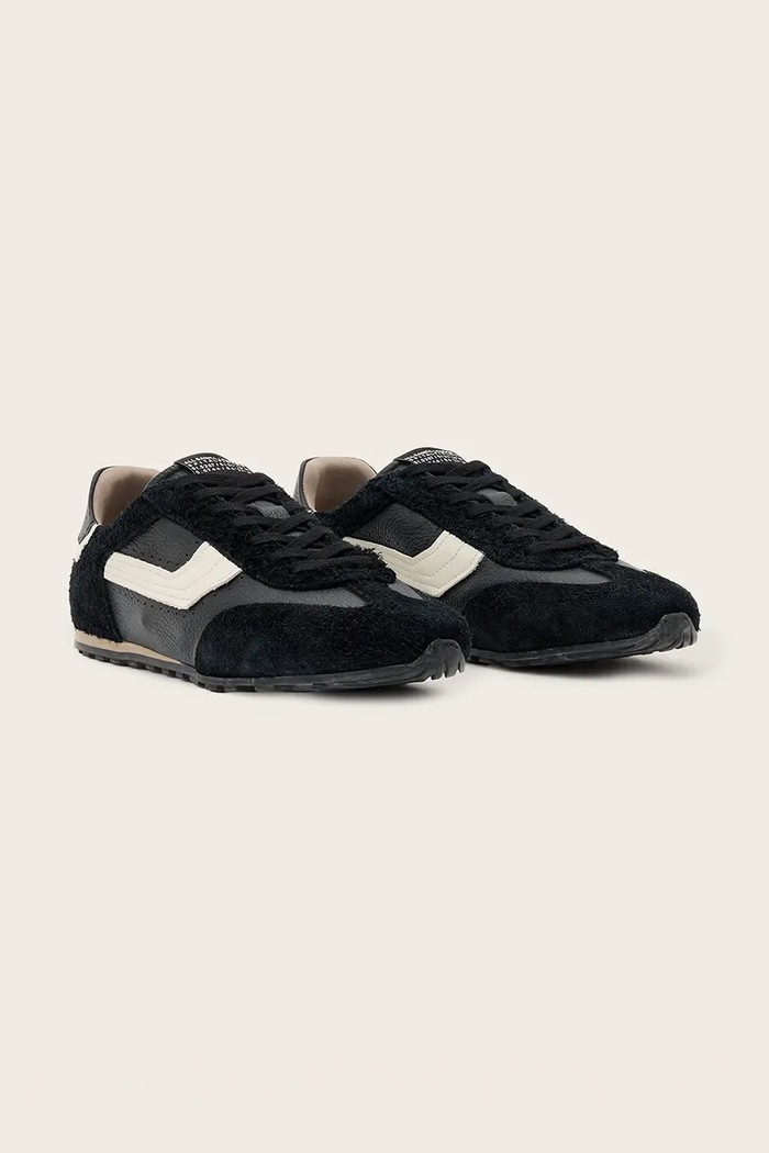 AllSaints Liam Hex Low Top sneakers pánske kožené M005FF čierna AW26