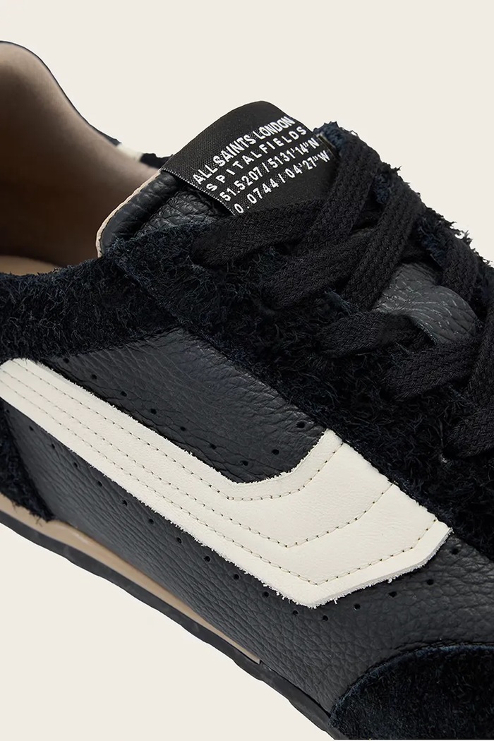 Liam Hex Low Top sneakers pánske kožené AllSaints M005FF čierna