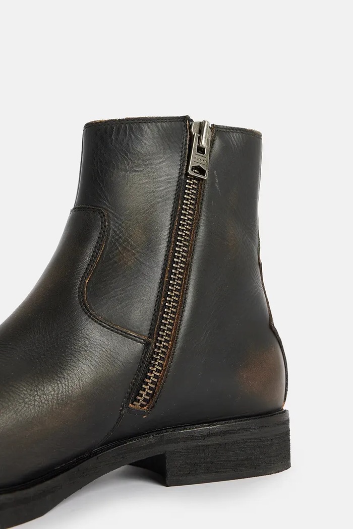 Čevlji moški usnjeni Lang Boot AllSaints M044FB rjava