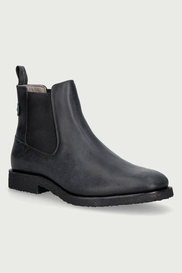 AllSaints Sztyblety męskie skórzane Clive Lthr Chelsea czarny M069FE