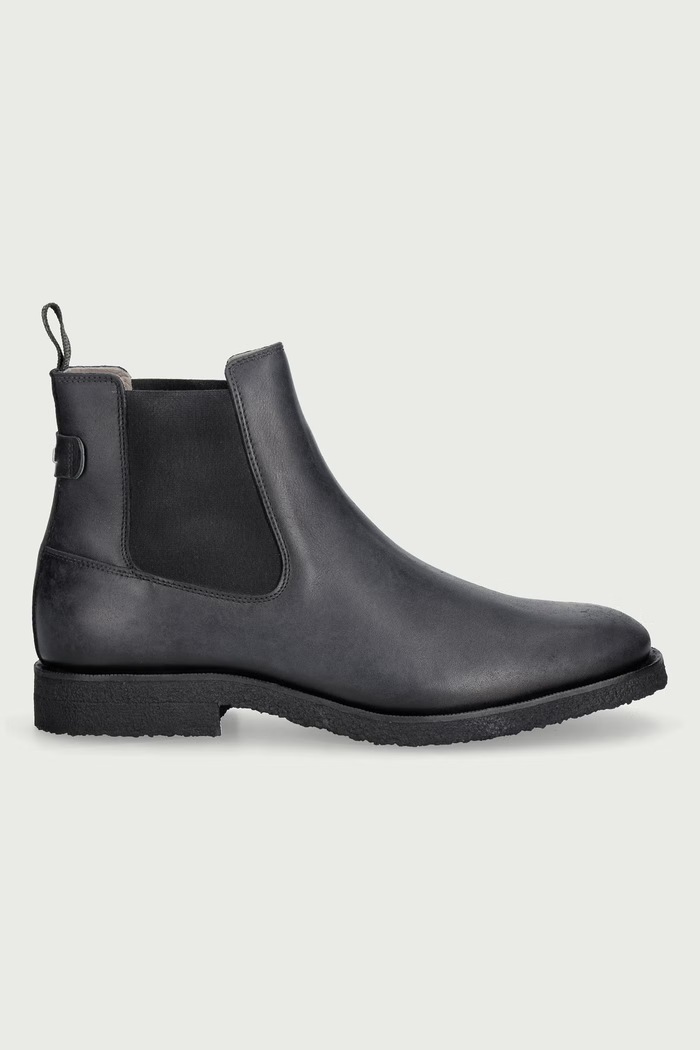 AllSaints Sztyblety męskie skórzane Clive Lthr Chelsea M069FE czarny AW26