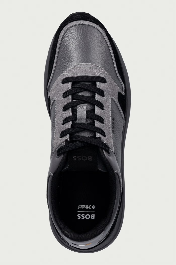 BOSS Vinston sneakers pánske kožené sivá 50573573.022