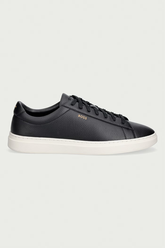 BOSS Kieran sneakers pánske kožené 50548716.008 čierna AW26