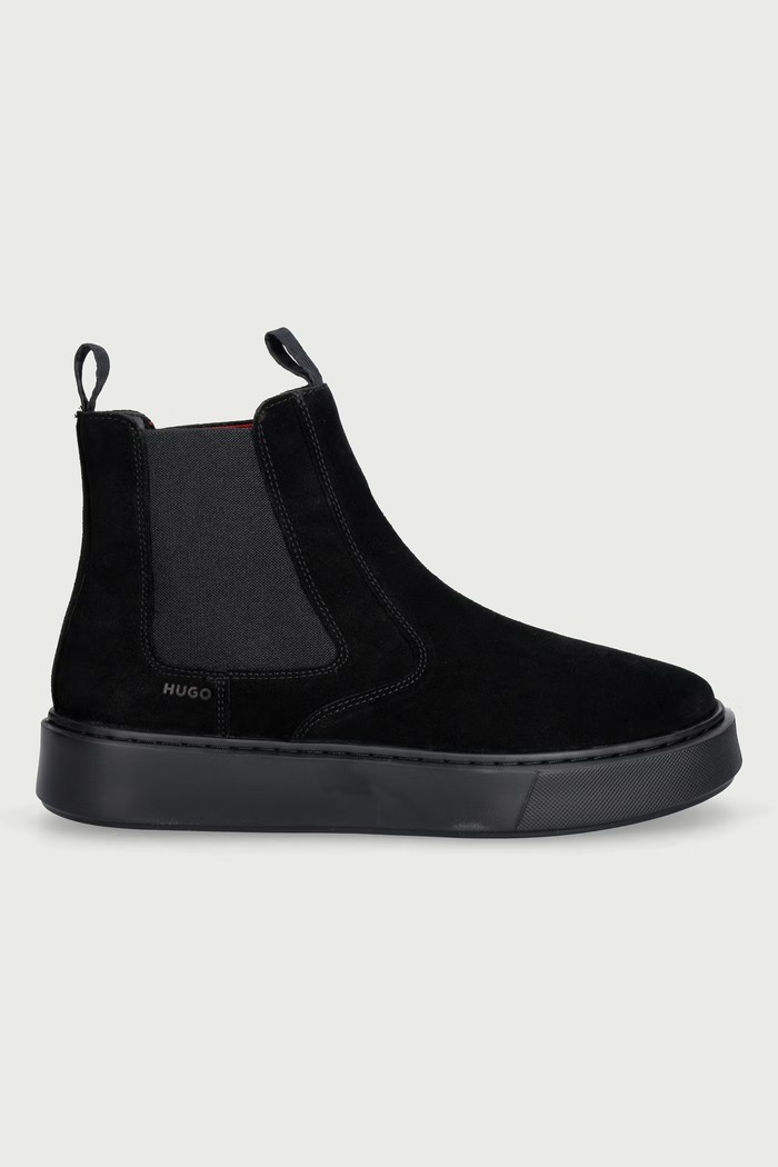 HUGO Chelsea čižmy pánske semišové Relston 50579204.001 čierna AW26