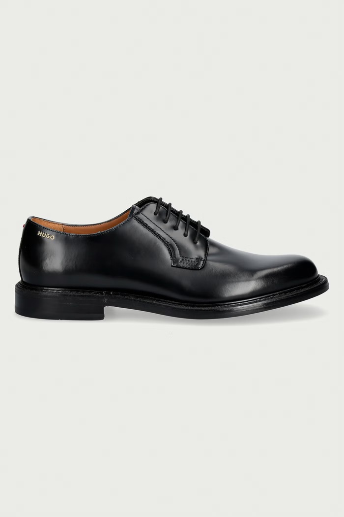 HUGO Pantofi pentru bărbați din piele Lysander 50573082.001 negru AW26