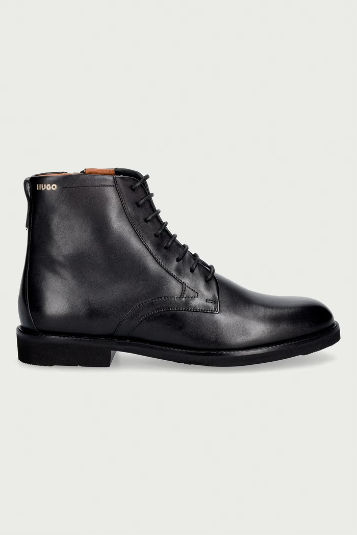 HUGO Ботинки на шнурке мужские кожаные Ginsby 50573066.001 чёрный AW26