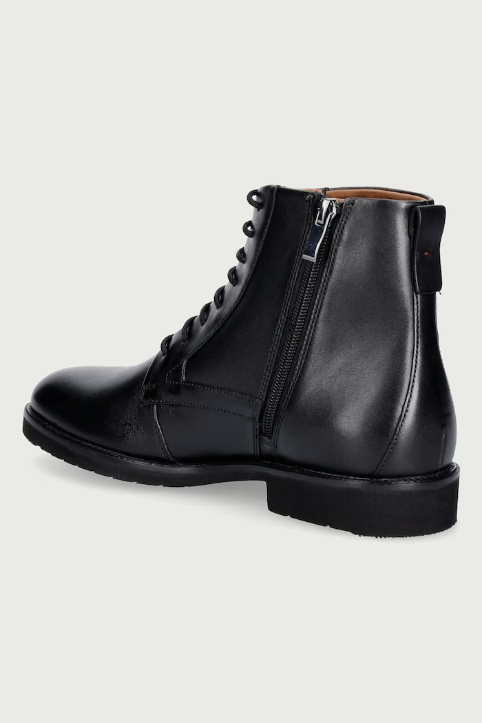 Scarpe HUGO Stivali eleganti da uomo in pelle Ginsby 50573066.001 nero