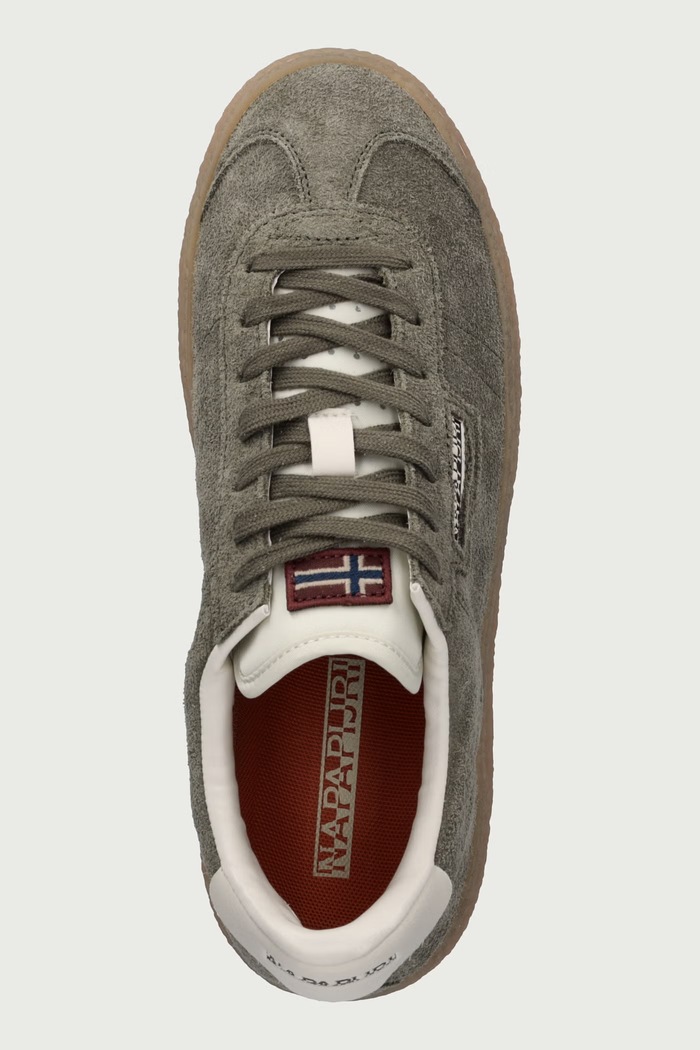 F6TUFF01 sneakersy męskie zamszowe Napapijri NP0A8BBCG4C1 zielony