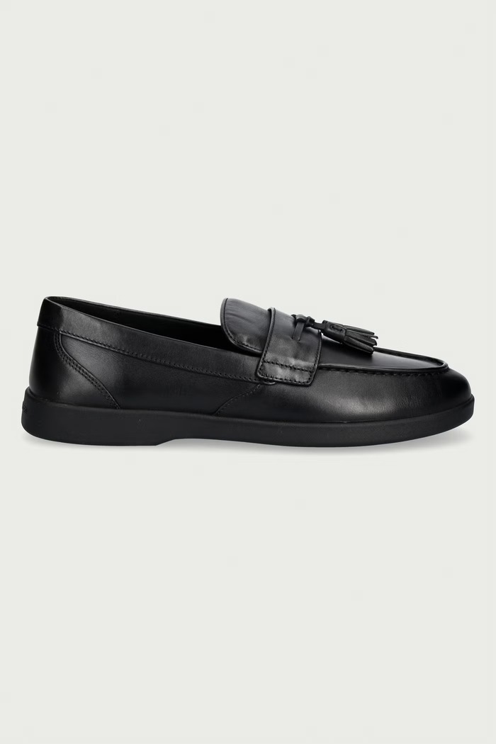 Michael Kors Mokasinke za muškarce od kože Wesley Tassel Slip On 42F6WEFP4L.001 crna AW26