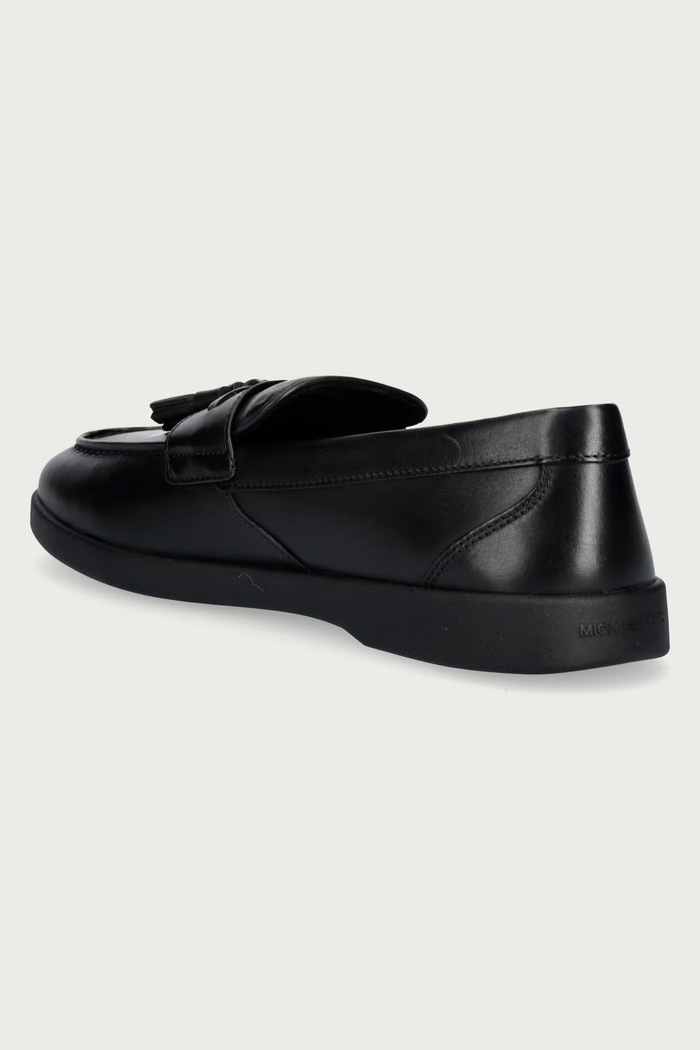Obuća Michael Kors Mokasinke za muškarce od kože Wesley Tassel Slip On 42F6WEFP4L.001 crna