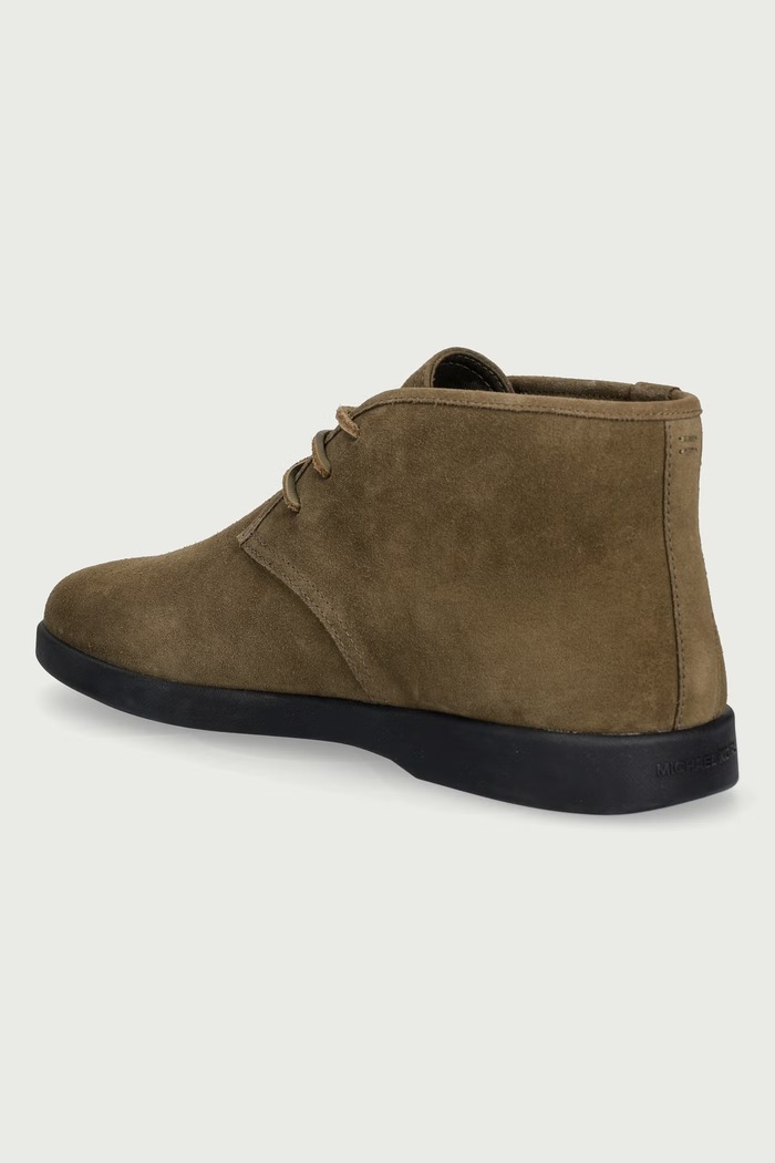 Obuća Michael Kors Čizme za muškarce od brušene kože Wesley Boot 42F6WEFB1S.282 zelena