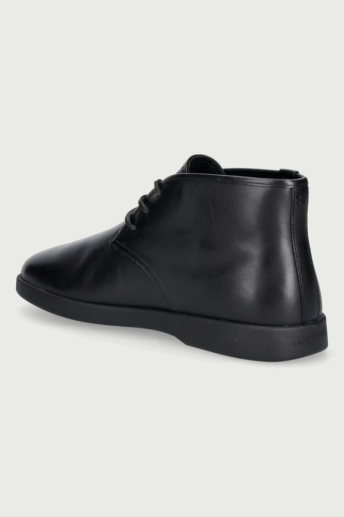 Obutev Michael Kors Moški usnjeni gležnjarji z vezalkami Wesley Boot 42F6WEFB1L.001 črna