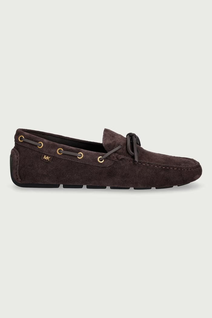 Michael Kors Mokasíny pánske semišové Sayer Moc 42F6SAFR1S.251 hnedá AW26