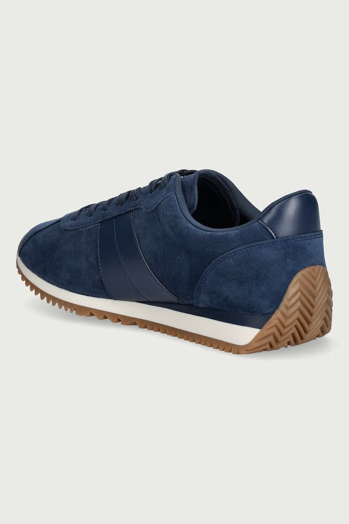 Obuv Michael Kors Rhodes Stripe Trainer sneakers dámske semišové 42F6RHFS1S.406 tmavomodrá