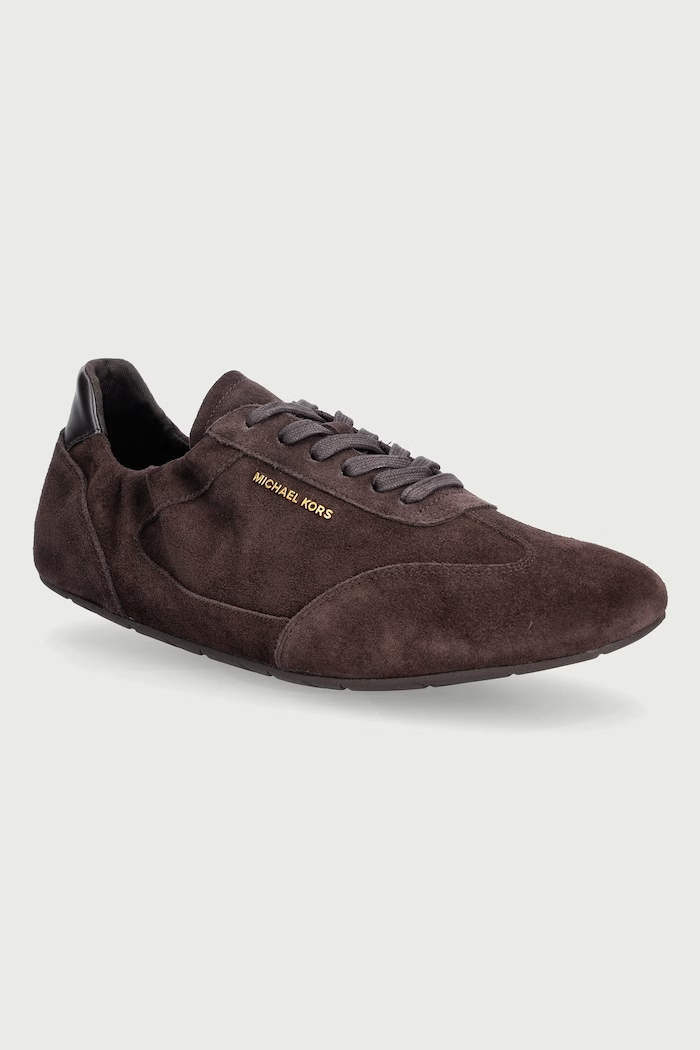 Michael Kors Archer Trainer sneakers da uomo in scamoscio marrone 42T6ARFS1S.251