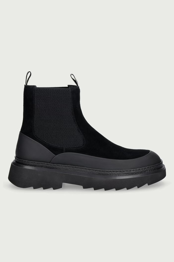 Steve Madden Sztyblety męskie zamszowe Rockland 12001018.001 czarny AW26