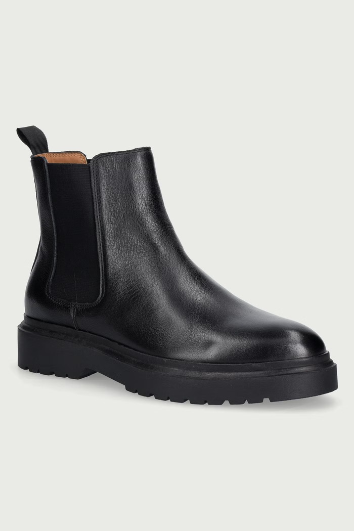 Steve Madden Sztyblety męskie skórzane Grandhike czarny 12001007.017