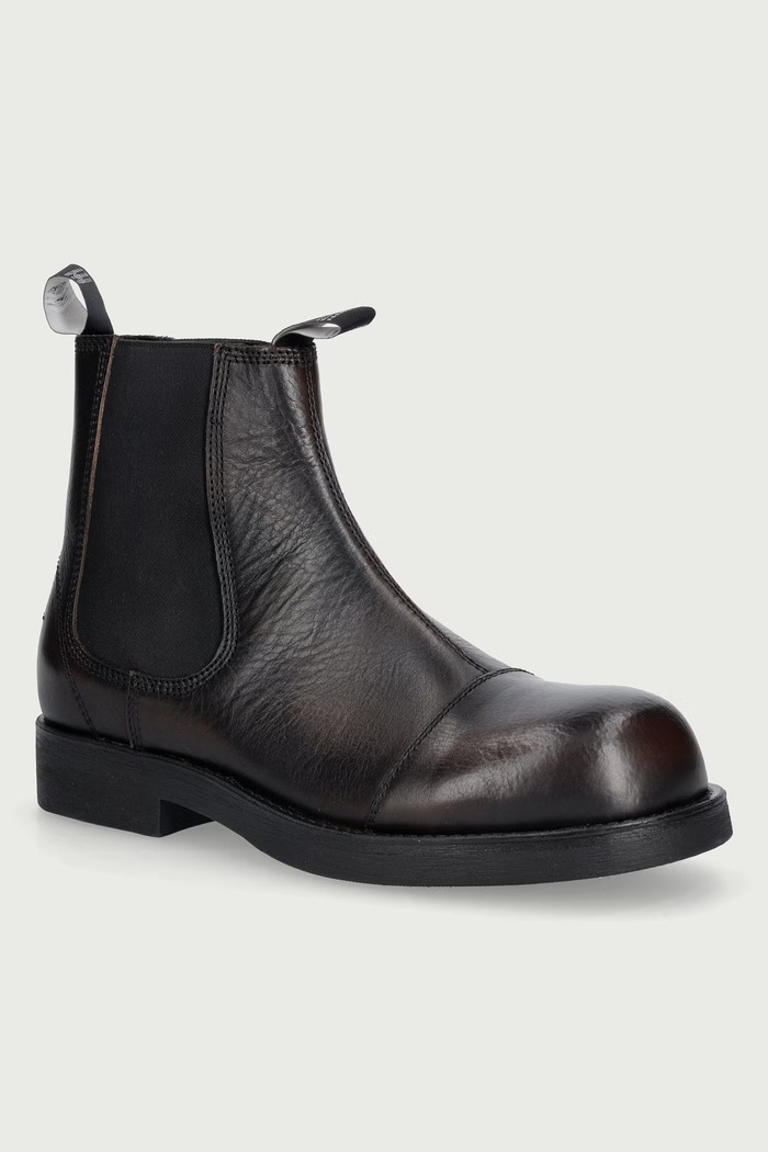 MM6 Maison Margiela Sztyblety męskie skórzane brązowy SH1WU0014.P7896