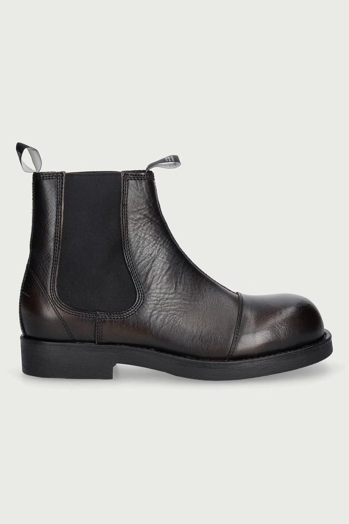 MM6 Maison Margiela Sztyblety męskie skórzane SH1WU0014.P7896 brązowy AW26