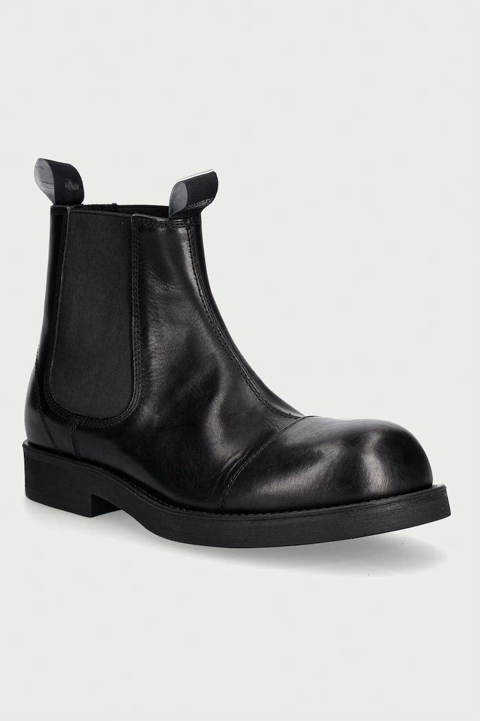 MM6 Maison Margiela sztyblety męskie skórzane czarny SH1WU0014.P7431