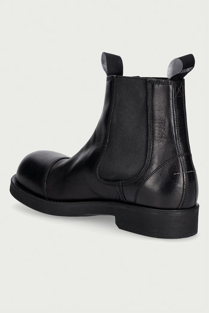 Obuwie MM6 Maison Margiela sztyblety męskie skórzane SH1WU0014.P7431 czarny