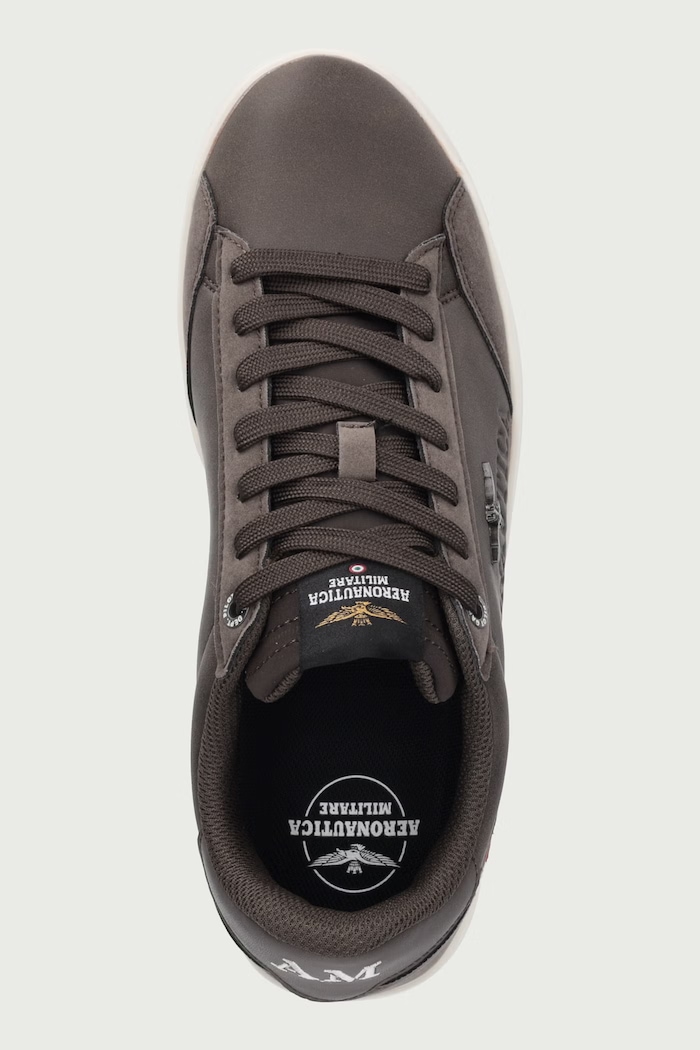 SNEAKERS sneakersy męskie Aeronautica Militare 262SC0306UCT04325.57661 brązowy