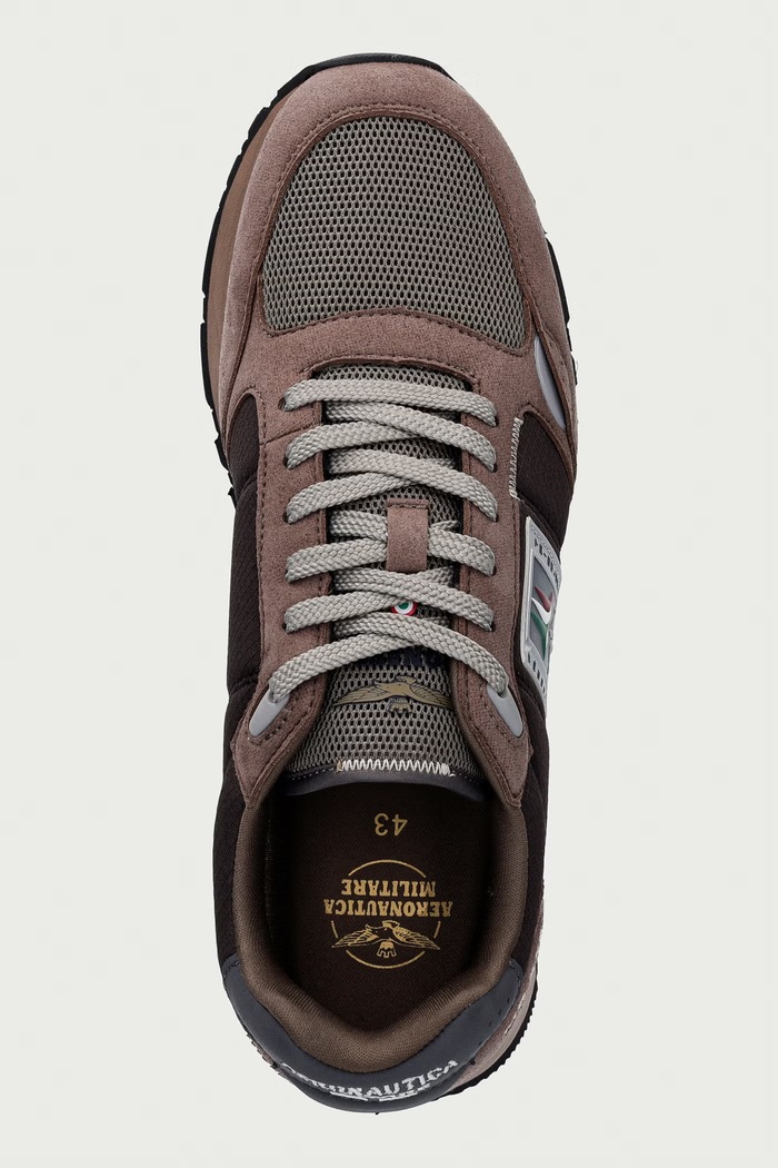 Aeronautica Militare SNEAKERS sneakersy męskie brązowy 262SC0292UCT04393.57660