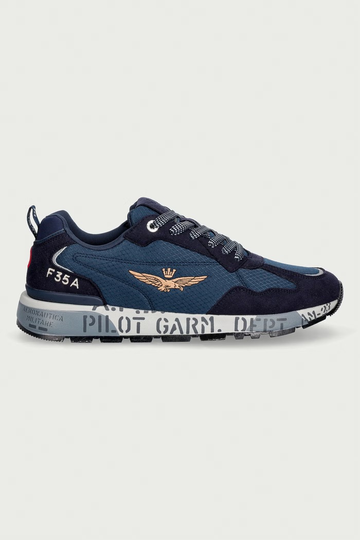 Aeronautica Militare SNEAKERS tenisice za muškarce 262SC0276UCT04327.08184 mornarsko plava AW26