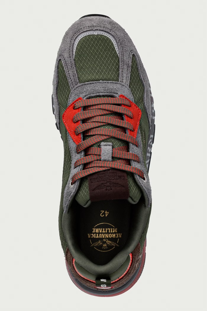 FURRY SNEAKERS tenisice za muškarce od brušene kože Aeronautica Militare 262SC0276UCT03546.94813 siva