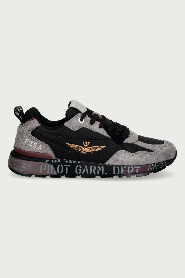 Aeronautica Militare FURRY SNEAKERS tenisice za muškarce 262SC0276UCT03546.34300 crna AW26