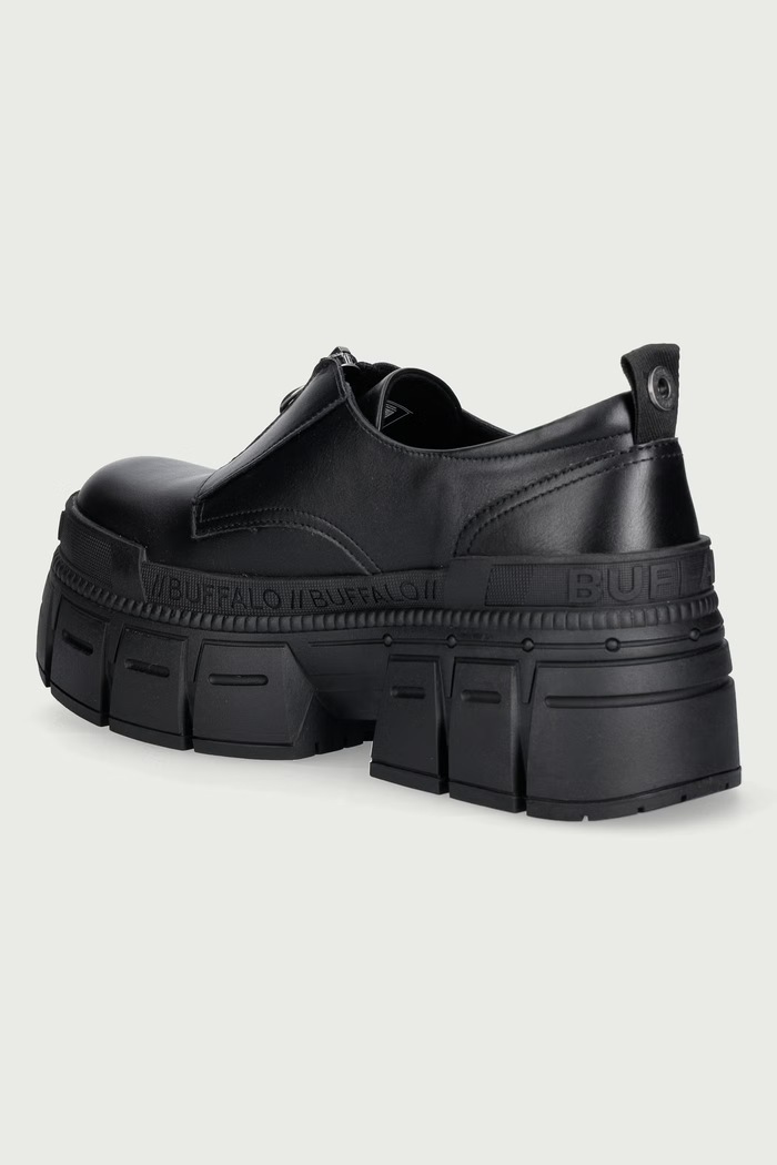 Obuv Buffalo Mokasíny pánske Gopher Front Zip Lo Bs 18380.BLK čierna