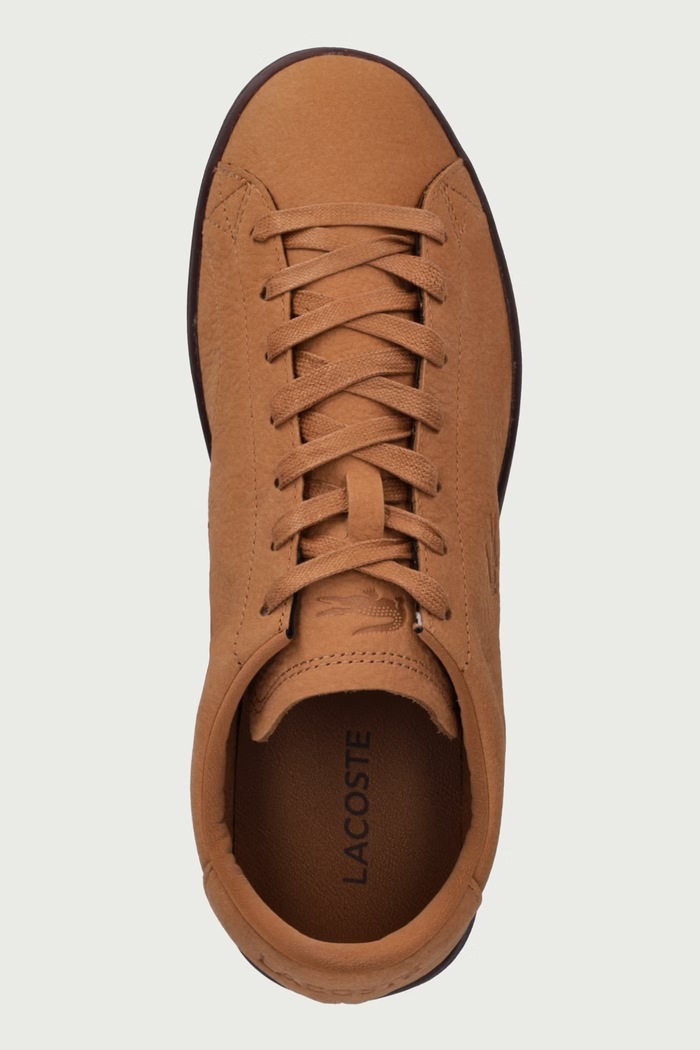 Carnaby Set Sneakers tenisice za muškarce od nubuka Lacoste 52SMA0147.AOP smeđa