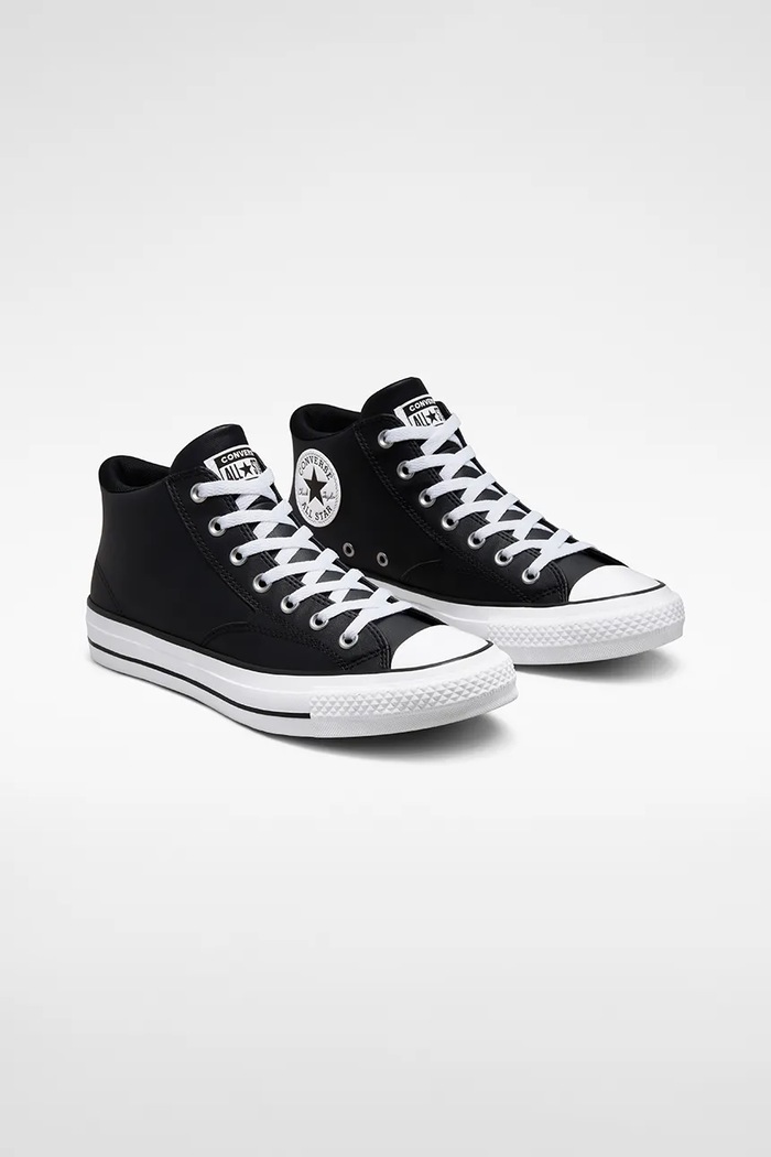 Converse Chuck Taylor All Star Malden Street MID platnene superge ženske usnjene A01716C črna AW26