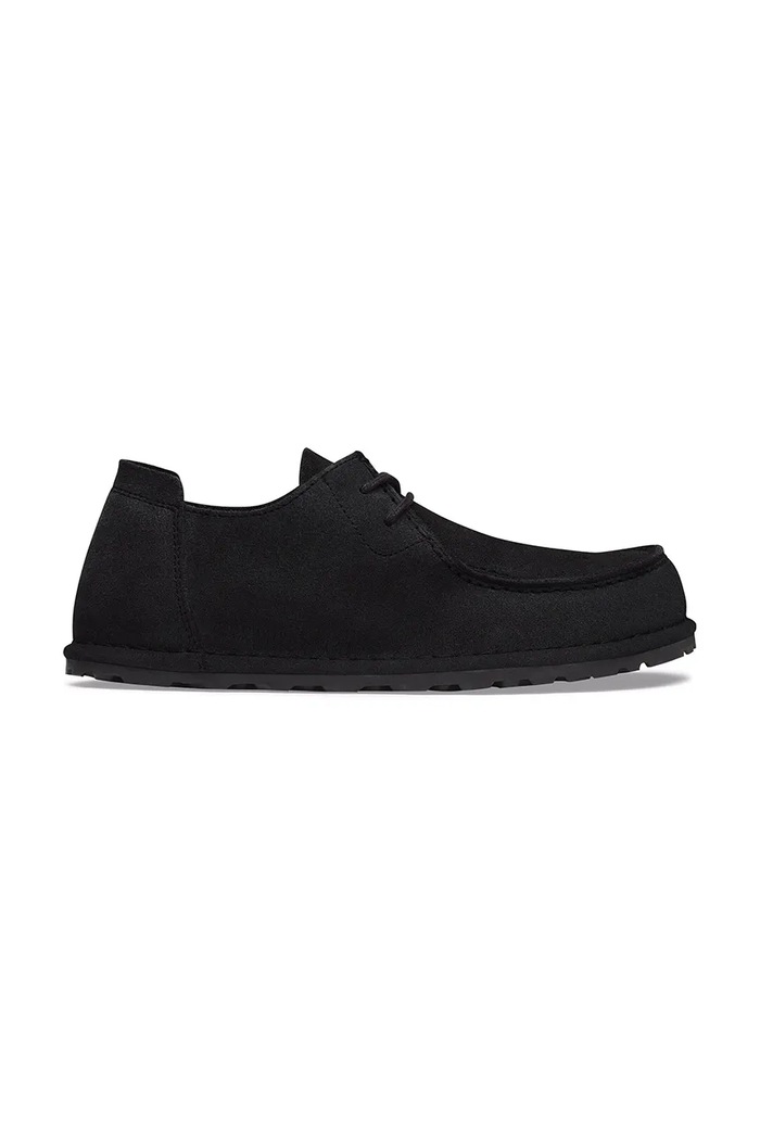 Birkenstock Utti Lace LEVE половинки обувки мъжки от велур черен 1034385