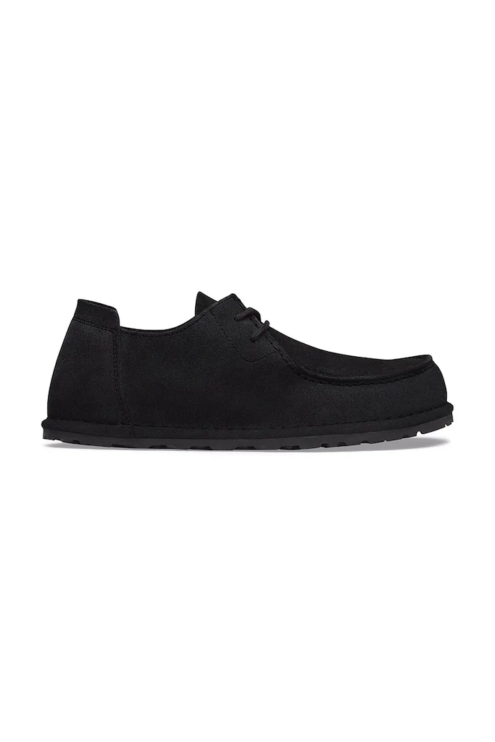 Birkenstock Utti Lace LEVE половинки обувки мъжки от велур черен 1034385