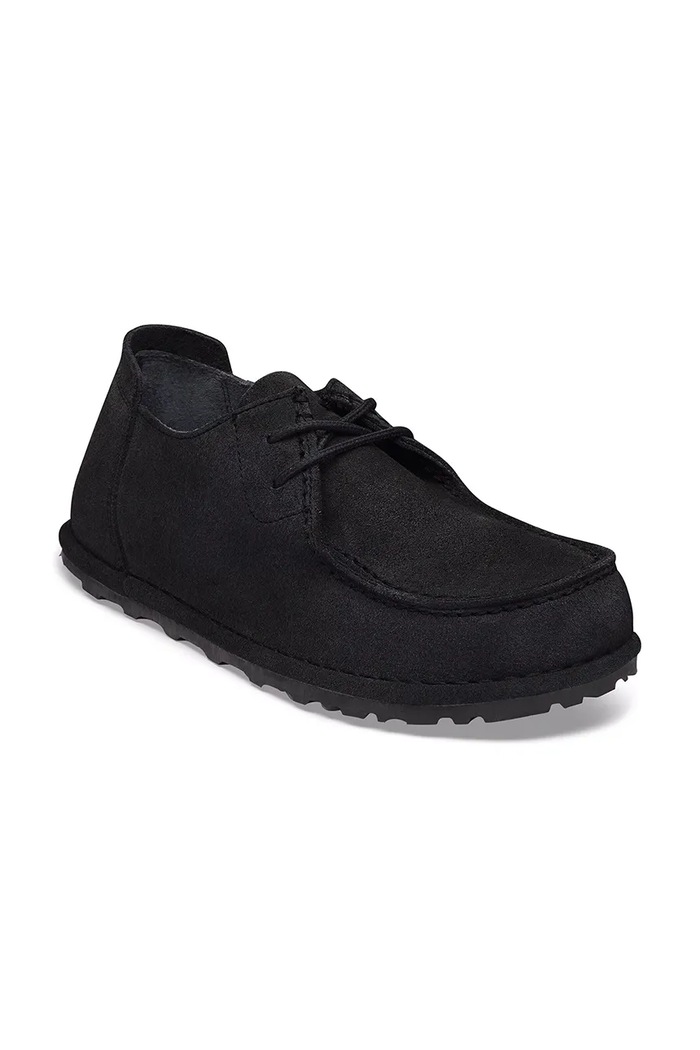 Birkenstock Utti Lace LEVE половинки обувки мъжки от велур 1034385 черен AW26
