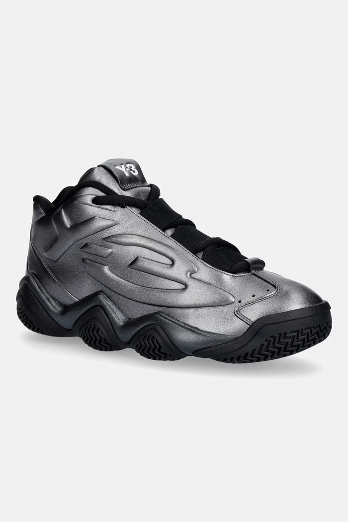 Y-3 MEGABALL кросівки чоловічі шкіряні срібний KI7795