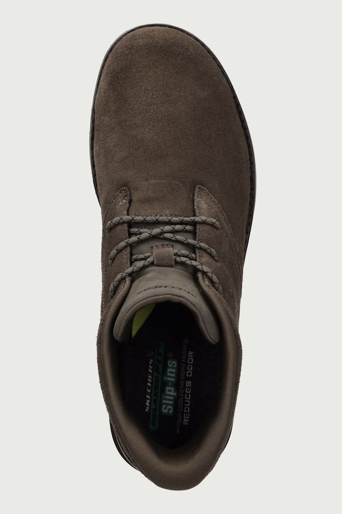 Trzewiki męskie skórzane QUINTERO - DAMIEN Skechers 205903 zielony