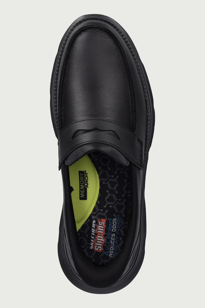 Mokasyny męskie GARZA - WYATT Skechers 205887 czarny