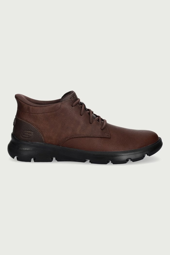 Skechers GARZA-RIDLEY sneakersy męskie skórzane 205514 brązowy AW26
