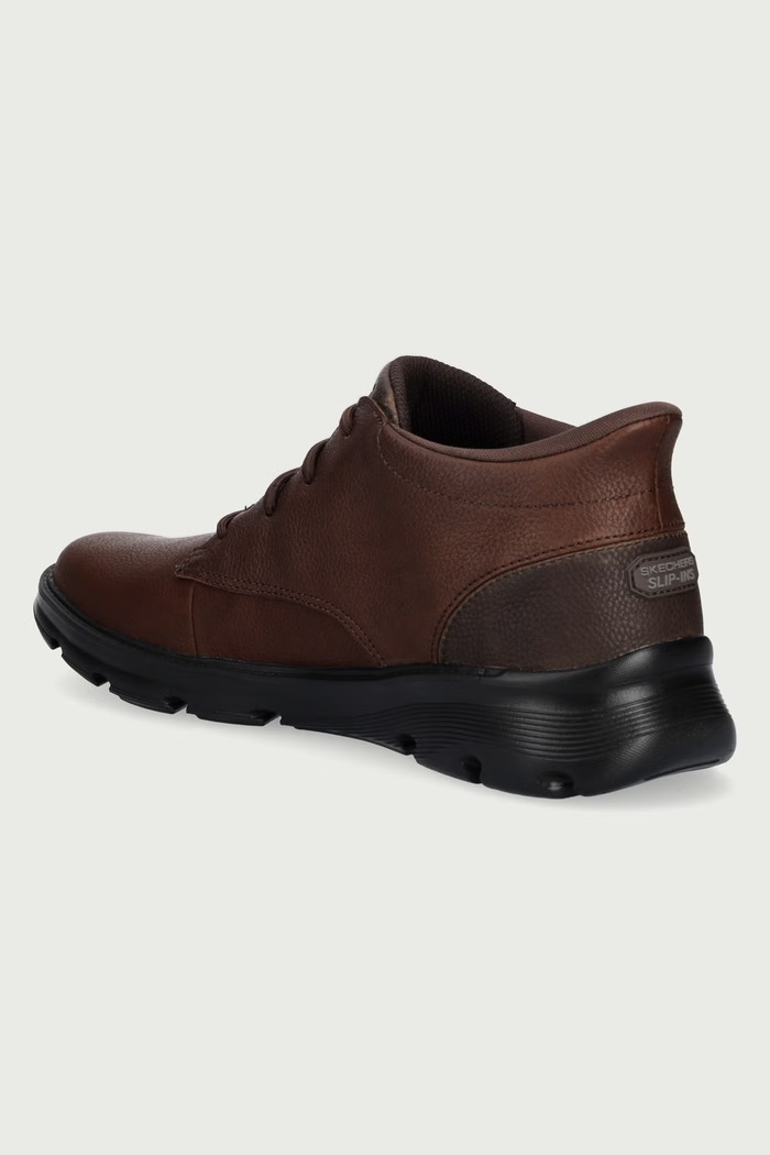 Obuwie Skechers GARZA-RIDLEY sneakersy męskie skórzane 205514 brązowy