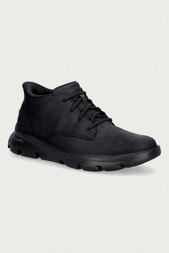 Skechers GARZA-RIDLEY sneakersy męskie skórzane czarny 205514