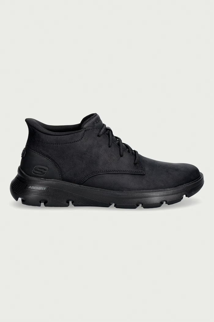 Skechers GARZA-RIDLEY sneakersy męskie skórzane 205514 czarny AW26