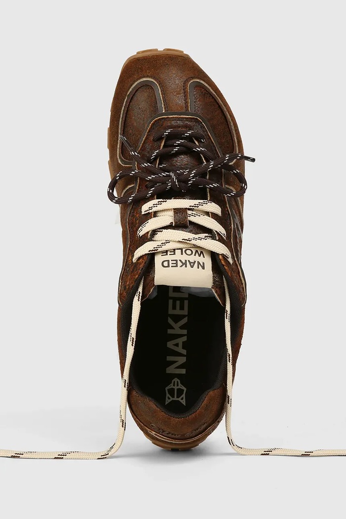 Lightning sneakersy męskie skórzane Naked Wolfe brązowy Lightning.Brown