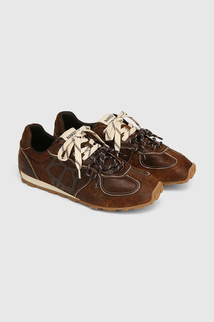 Naked Wolfe Lightning sneakersy męskie skórzane Lightning.Brown brązowy AW26