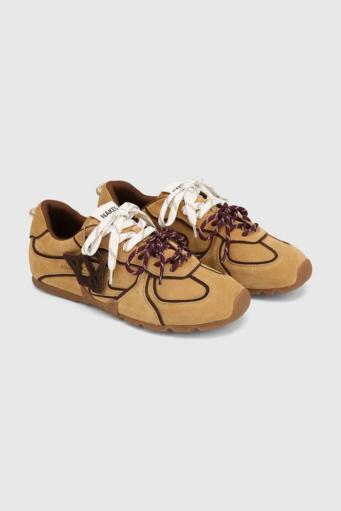 Naked Wolfe Ace sneakersy męskie zamszowe Ace.Yellow.Taupe.Suede beżowy AW26