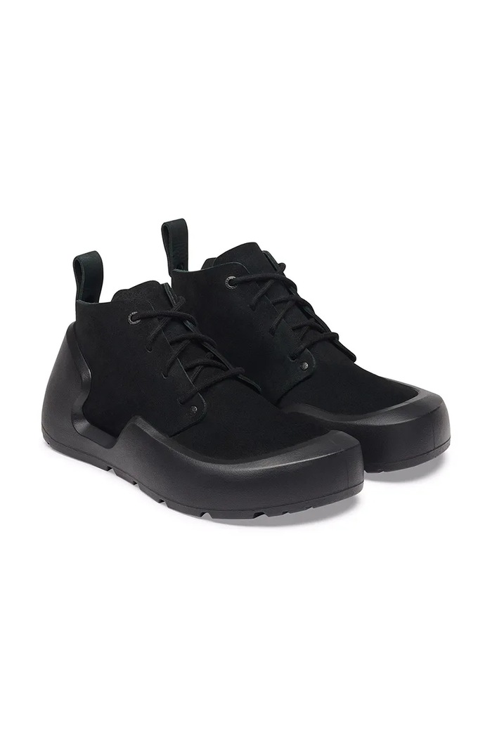 Obuwie Birkenstock Reykjavik Mid Lace LENB półbuty męskie nubukowe 1033051 czarny